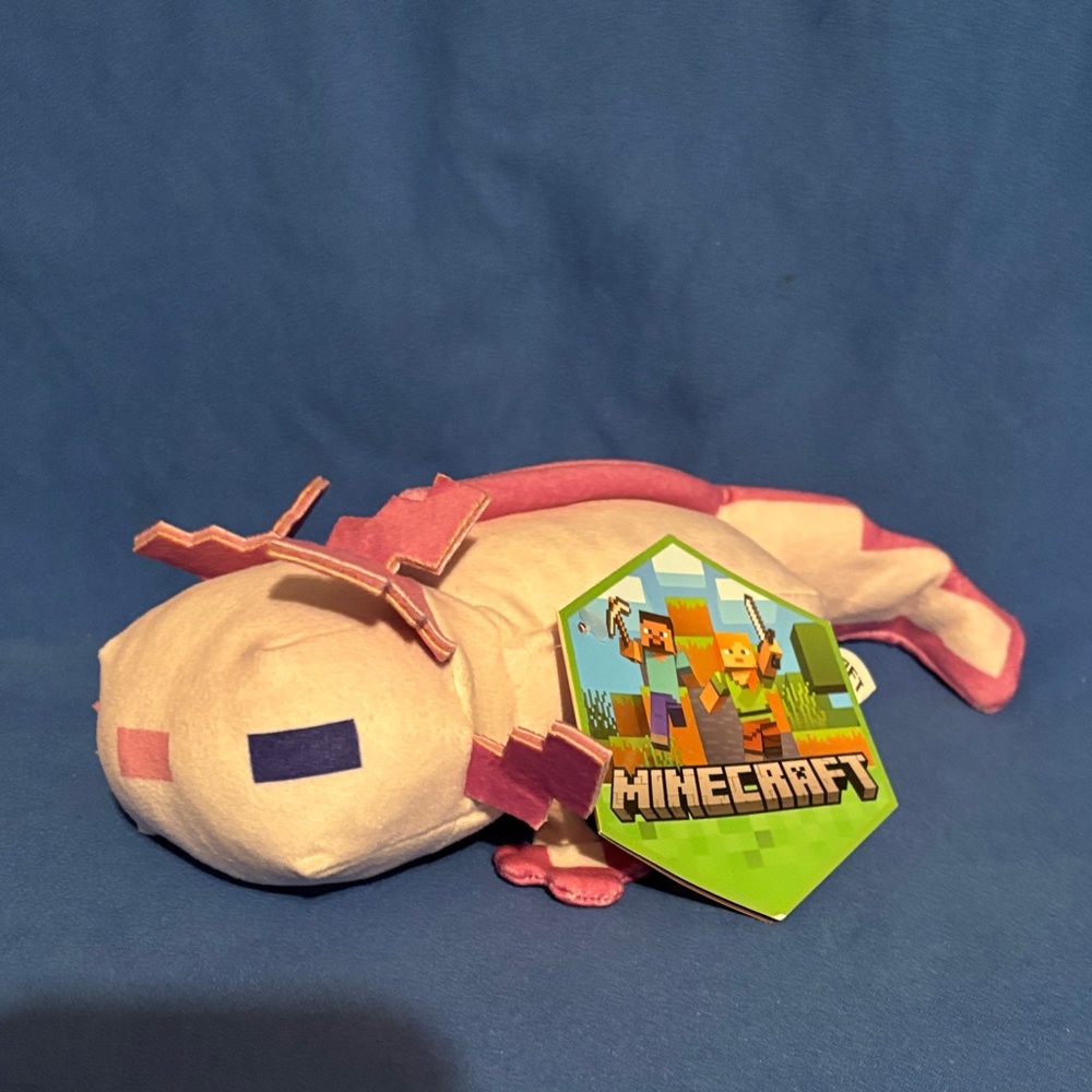 Minecraft Axolotl Plush - Pink & Light Pink Toy Factory
